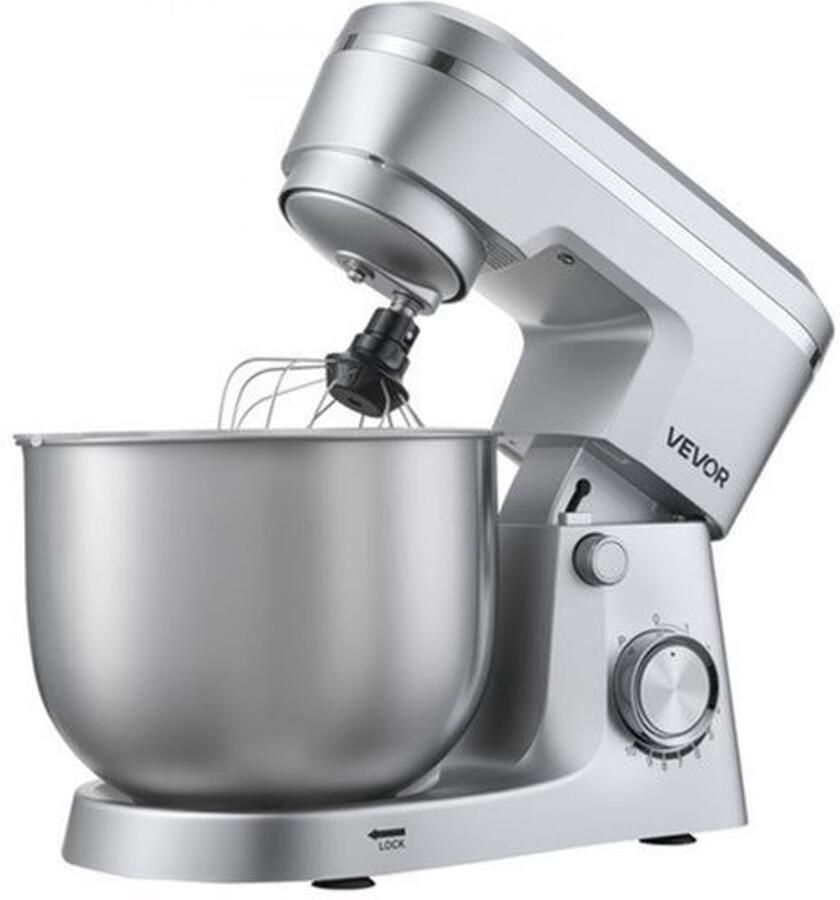 Keukenmachine Staande Mixer 1500 W Vermogen 5 7 L Roestvrijstalen Mengkom 10 Snelheden ABS Materiaal Voor Bakken En Mixen