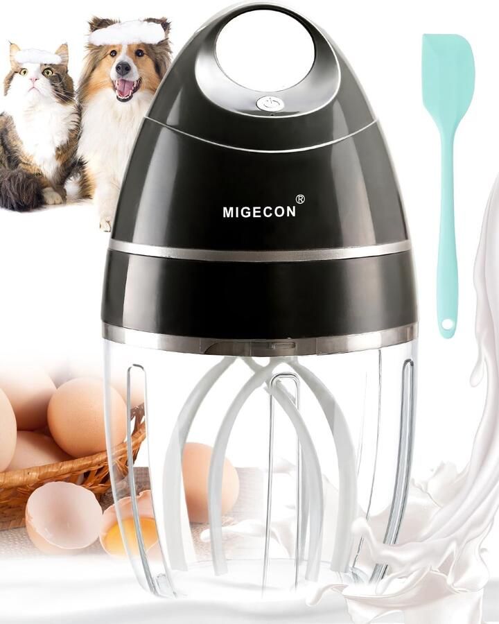 Keukenmixer Grijs 900 ml Draagbare Elektrische Garde voor Eieren en Room Voor Thuisgebruik