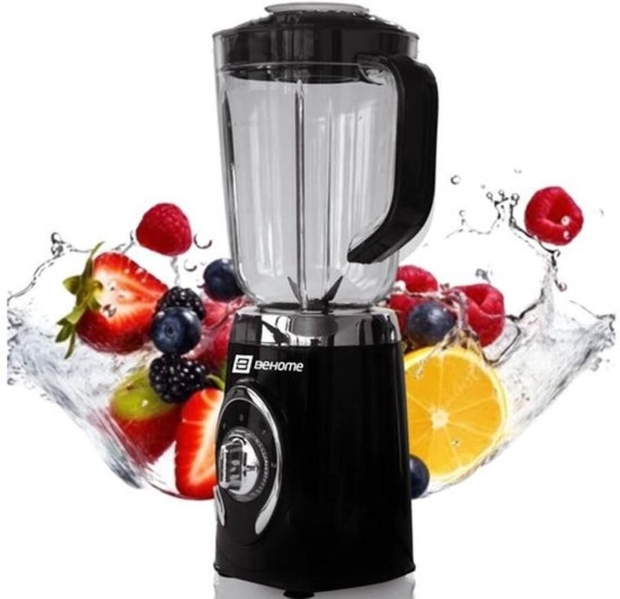 Keukenmixer met kunststof beker 1 25 l mixer met snelheidsinstelling 500 W met LED-licht