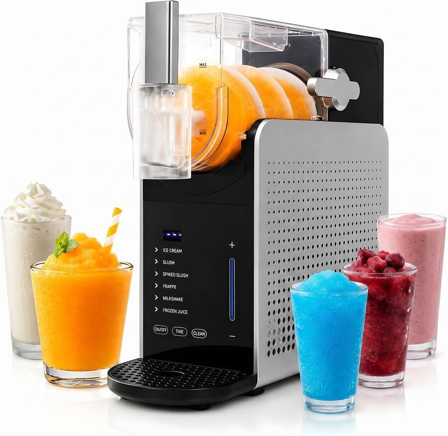 Kicinn Slush Puppy Maker Slush Machine Slushy maker Slushie machine 6 verschillende programma's 1.6 Liter Slush Milkshake Frappe Frozen Cocktails & Smoothies IJs en meer Zelfreinigend