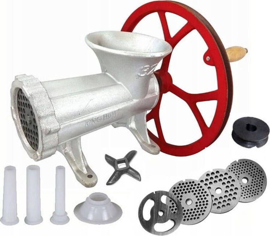 KINGHOFF 1432 Vleesmolen vuller met groot draaiwiel 32