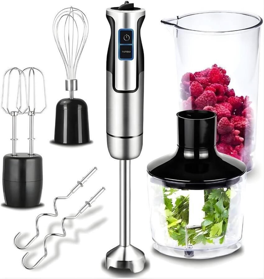 KIRA Staafmixer Set Staafmixer Met Hakmolen Mixer Set Zwart 24cm x 18cm x 19cm