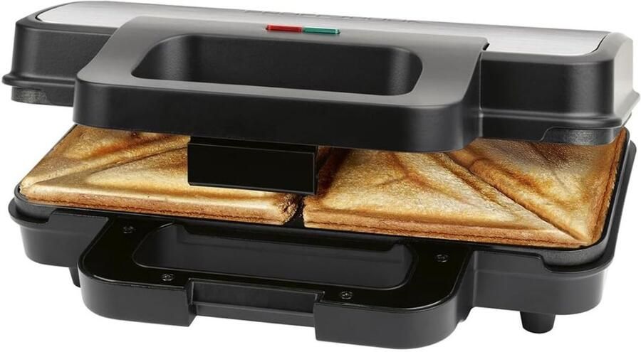 KIRA Tosti-ijzers Extra Grote Sandwichborden Antiaanbaklaag Zwart 24cm x 27cm x 10cm