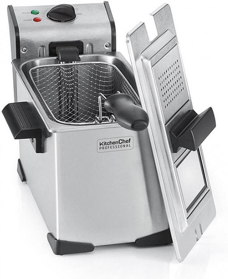 KitchenChef KCPFR35X friteuse 3 5 l Enkel Roestvrijstaal Losstaand 2000 W