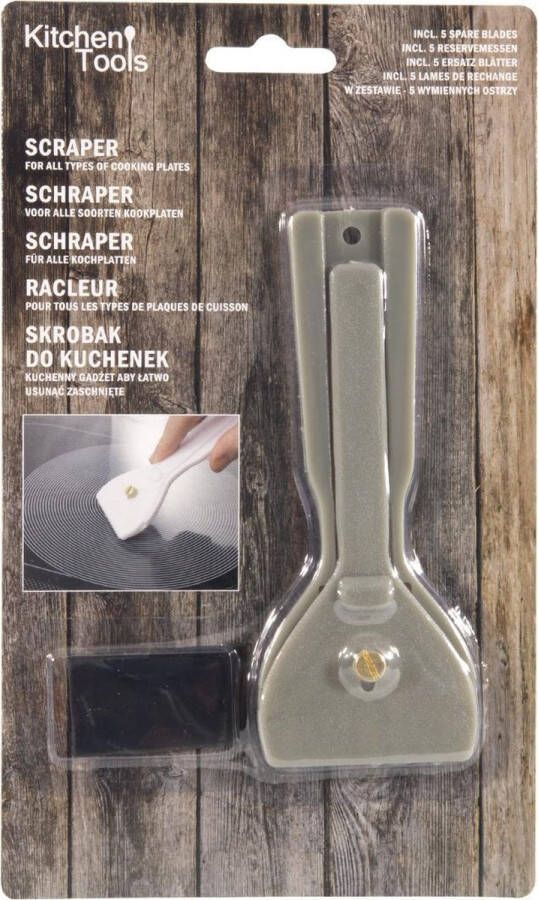 Excellent Houseware Keramische kookplaat schraper met mesjes