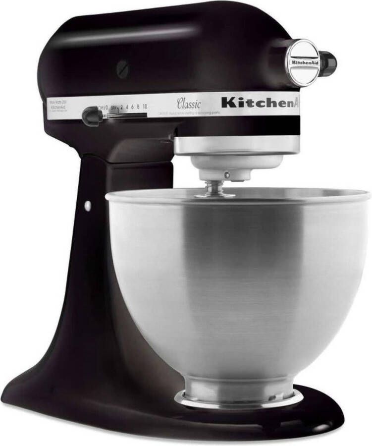 KitchenAid 5K45SSEBM Classic Keukenmachine Mat Zwart - Foto 1