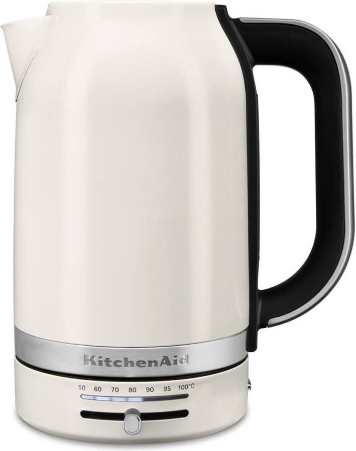 KitchenAid 5KEK1701EPL waterkoker 1 7 l 2400 W Zwart Roestvrijstaal Wit