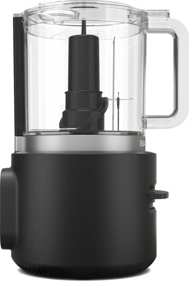 KitchenAid Go Draadloze hakmolen met batterij Inbegrepen mengkom van 1 18 L garde en roestvrijstalen mes 2 snelheden en pulse-modus Matt Zwart