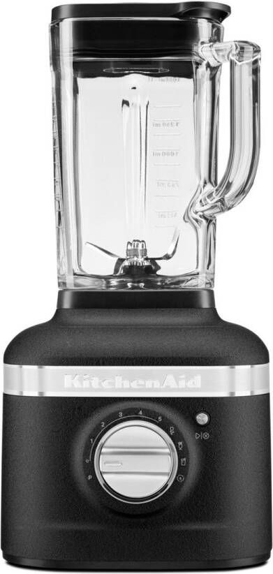 KitchenAid Blender 5KSB4026EBK Artisan Glazen kan van 1 4 L 1200W Smoothie maker Mat Zwart