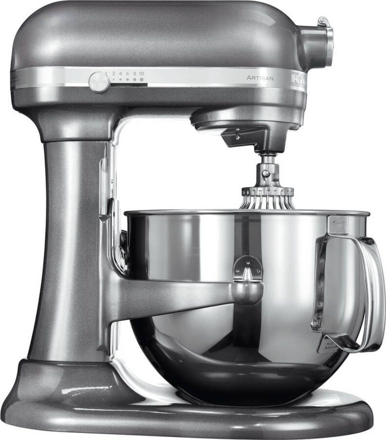KitchenAid Artisan Standmixer Keukenrobot met kantelbare kop accessoires en capaciteit van 6 9L In de hoogte verstelbaar Moederdagcadeautje grijs - Foto 1