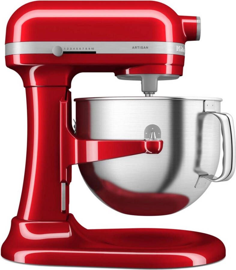 KitchenAid Artisan Standmixer met in Hoogte Verstelbare Kom Krachtig stil 11 snelheden roestvrijstalen accessoires en capaciteit van 6 6L Appelrood