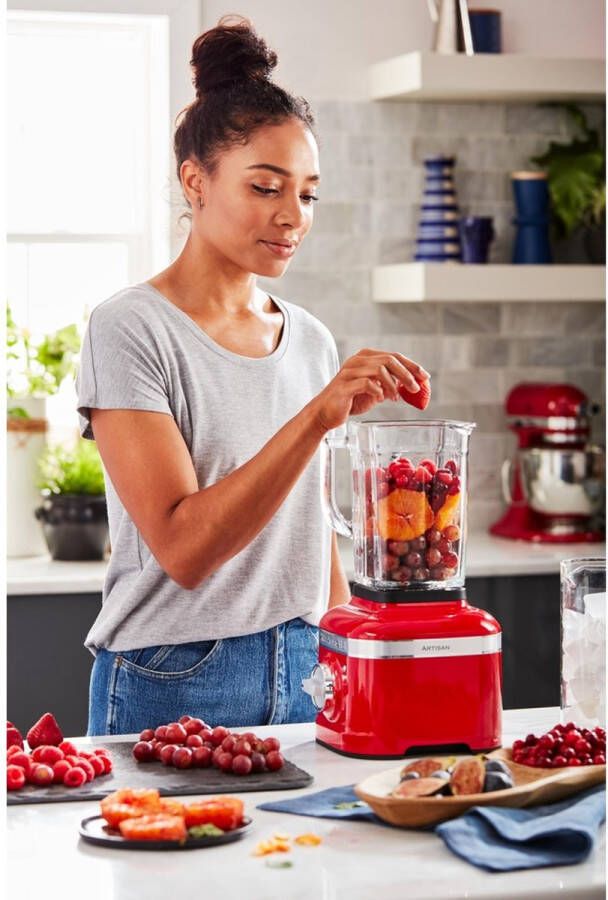 KitchenAid Blender Artisan Glazen kan van 1 4 L 1200W Smoothie maker Keizerrood