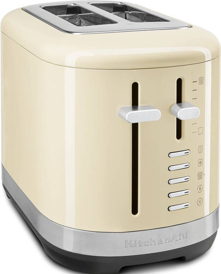 KitchenAid broodrooster voor 2 sneden 7 standen voor bruiningsregeling en extra functies Extra brede sleuven Amandelwit
