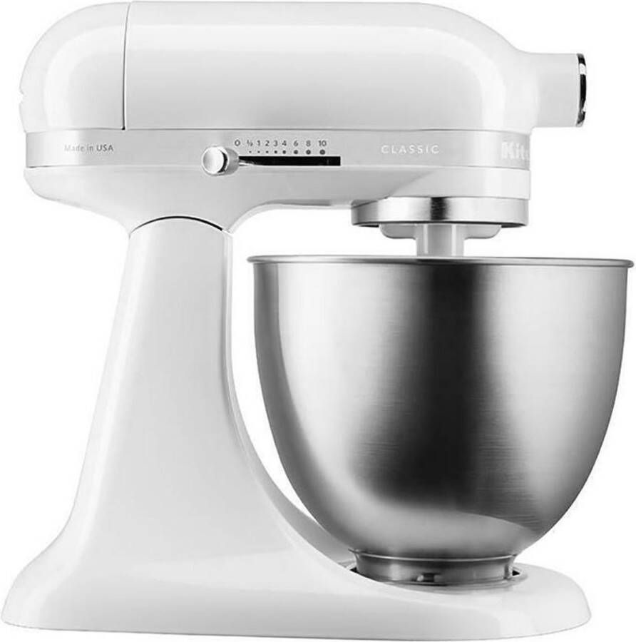 KitchenAid Standmixer Mini mixer met kantelbare kop accessoires en capaciteit van 3 3L wit