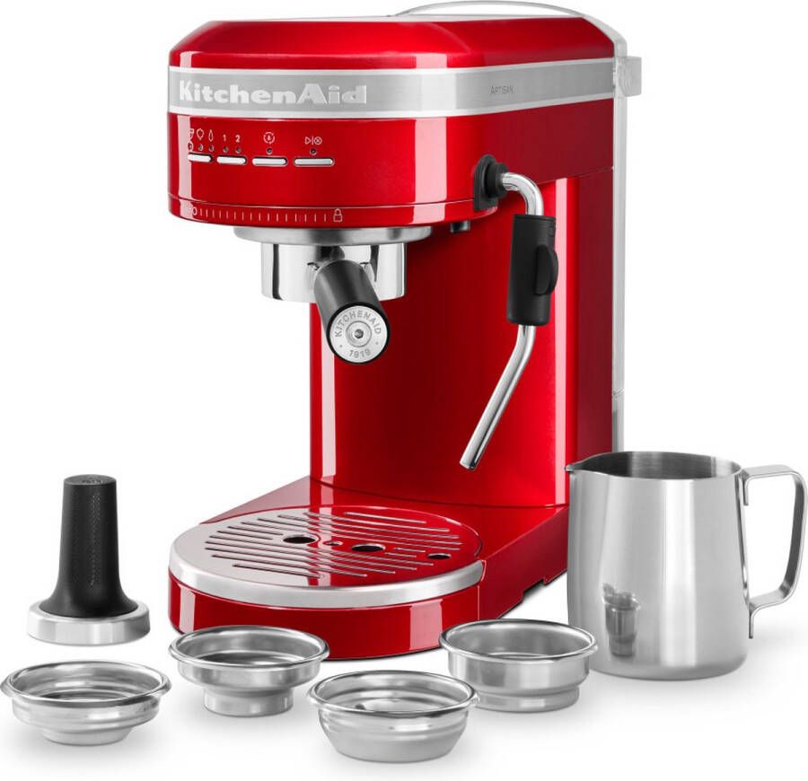 Kitchenaid Artisan Espresso 5KES6503ECA Appelrood | Pistonmachines | Keuken&Koken Koffie&Ontbijt | 8003437607578 - Foto 2