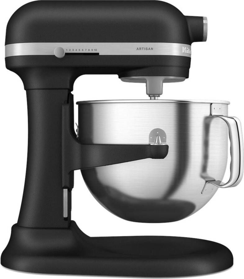 KitchenAid Artisan Standmixer met in Hoogte Verstelbare Kom Krachtig stil 11 snelheden roestvrijstalen accessoires en capaciteit van 6 6L Vulkaanzwart