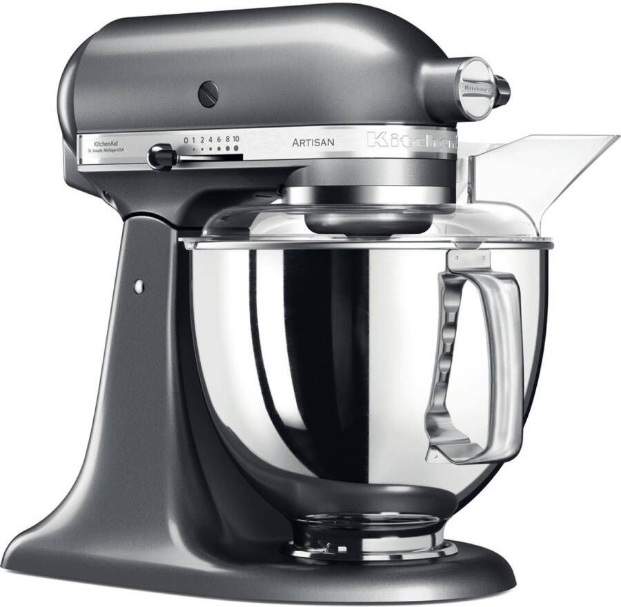 KitchenAid keukenmachine Artisan Keukenrobot met 5 accessoires en 2 mengkommen 300 W 3 L en 4 8 L Tingrijs - Foto 2