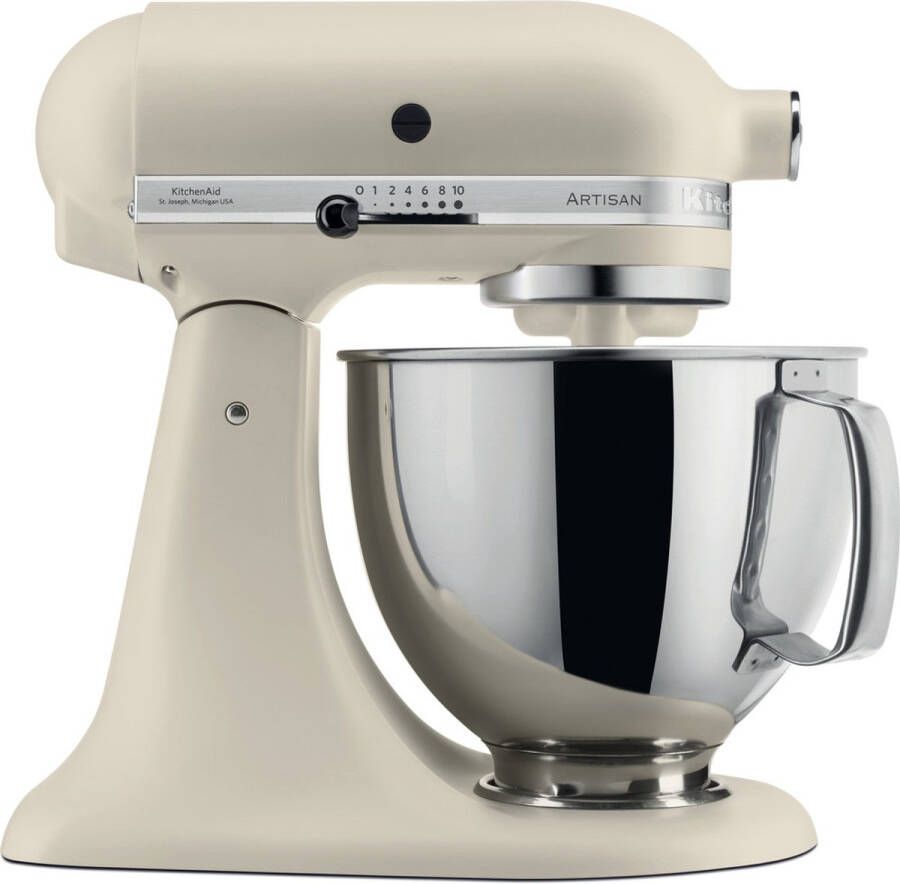 KitchenAid keukenmachine Artisan Keukenrobot met 5 accessoires en 2 mengkommen 300 W 3 L en 4 8 L Linnen