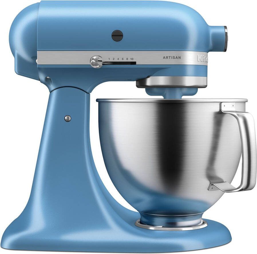 KitchenAid keukenmachine Artisan Keukenrobot met 5 accessoires en 2 mengkommen 300 W 3 L en 4 8 L Blauw