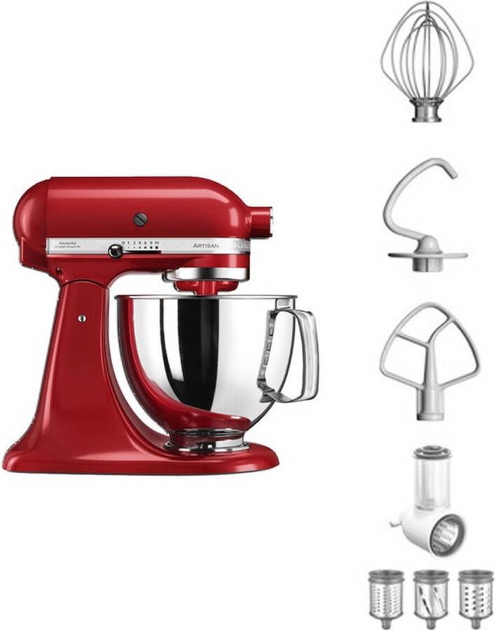 Kitchenaid Keukenmachine 5KSM125EER + Groentensnijder 5KSMVSA | Keukenrobots | 5413184403560