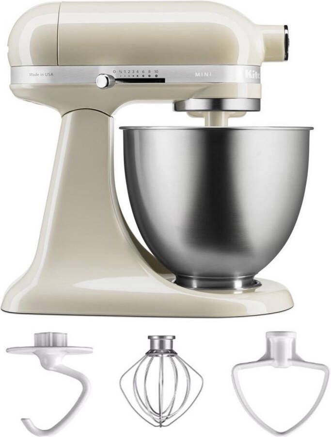 KitchenAid Standmixer Mini mixer met kantelbare kop accessoires en capaciteit van 3 3L Almond Cream - Foto 2
