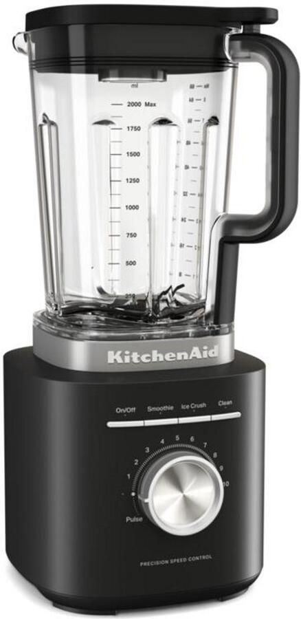 KitchenAid 5KSB2073EBM Pure Power Blender 2 L Matzwart- 10 Snelheden 1200 W