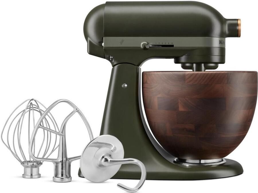 KitchenAid Artisan 5KSM180WSEEG Mixer Evergreen 4 7L kom Draadgarde Kneedhaak Menghaak