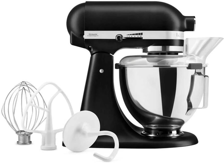 KitchenAid Artisan 5KSM95PSEBM Keukenmachine 4 3L Mat Zwart 3 Menghaken
