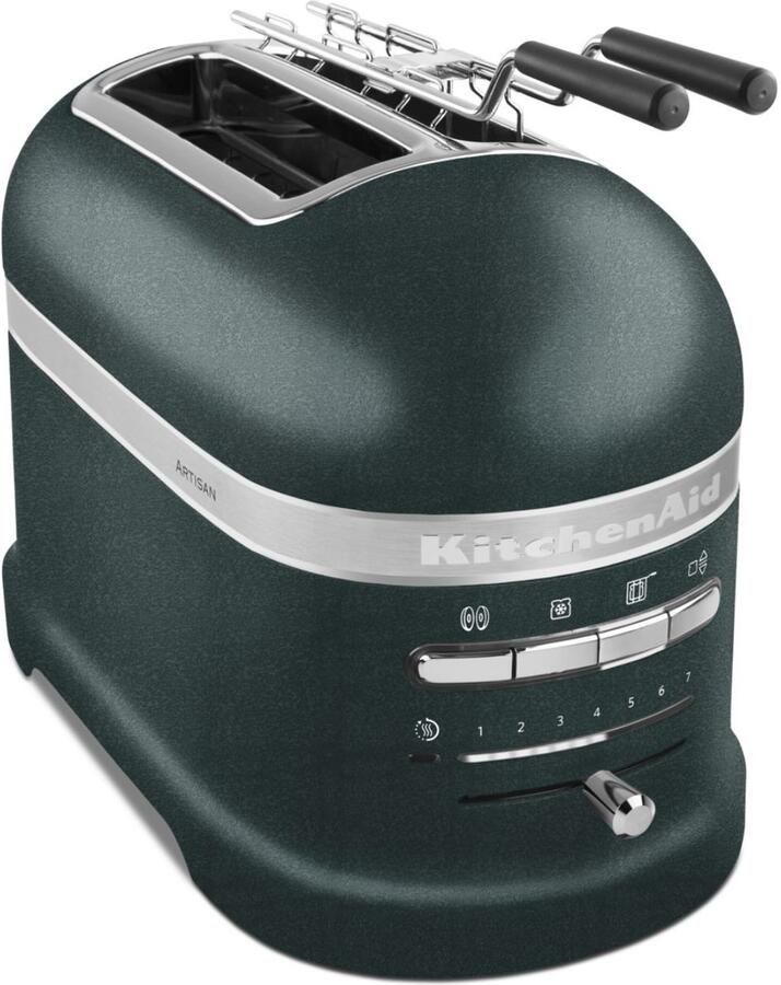 KitchenAid Broodrooster Artisan Toaster voor 2 sneden met tostiklem 7 bruiningsniveaus en bagelfunctie Pebbled Palm