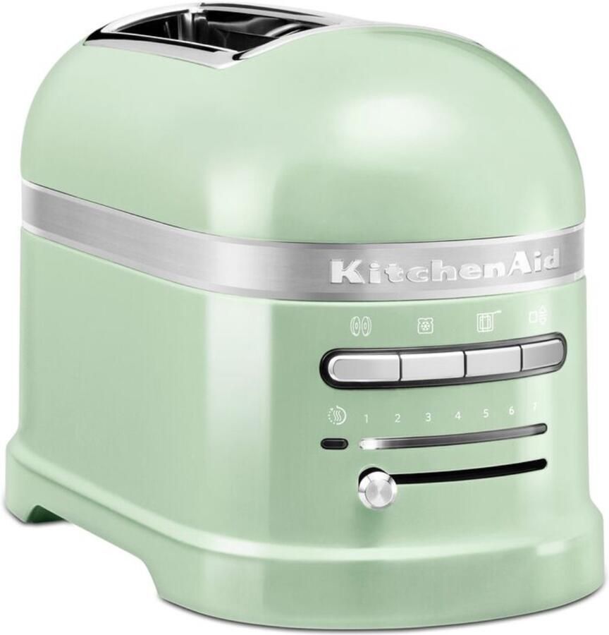 KitchenAid Broodrooster Artisan Toaster voor 2 sneden met tostiklem 7 bruiningsniveaus en bagelfunctie Pistache