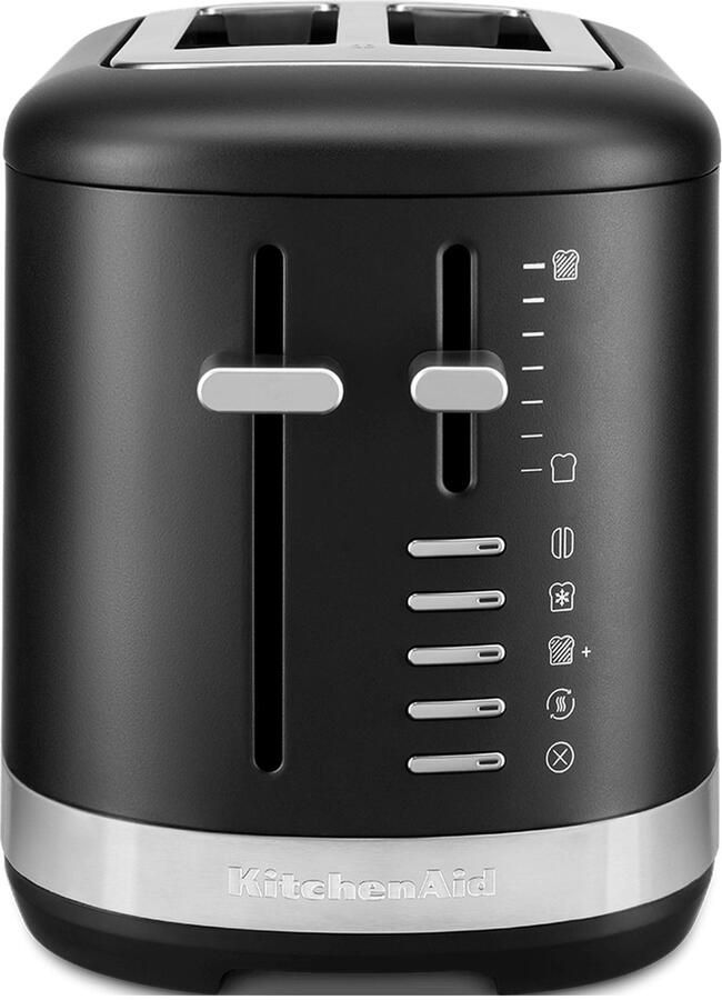 KitchenAid Broodrooster voor 2 sneden 7 standen voor bruiningsregeling en extra functies Extra brede sleuven Mat zwart