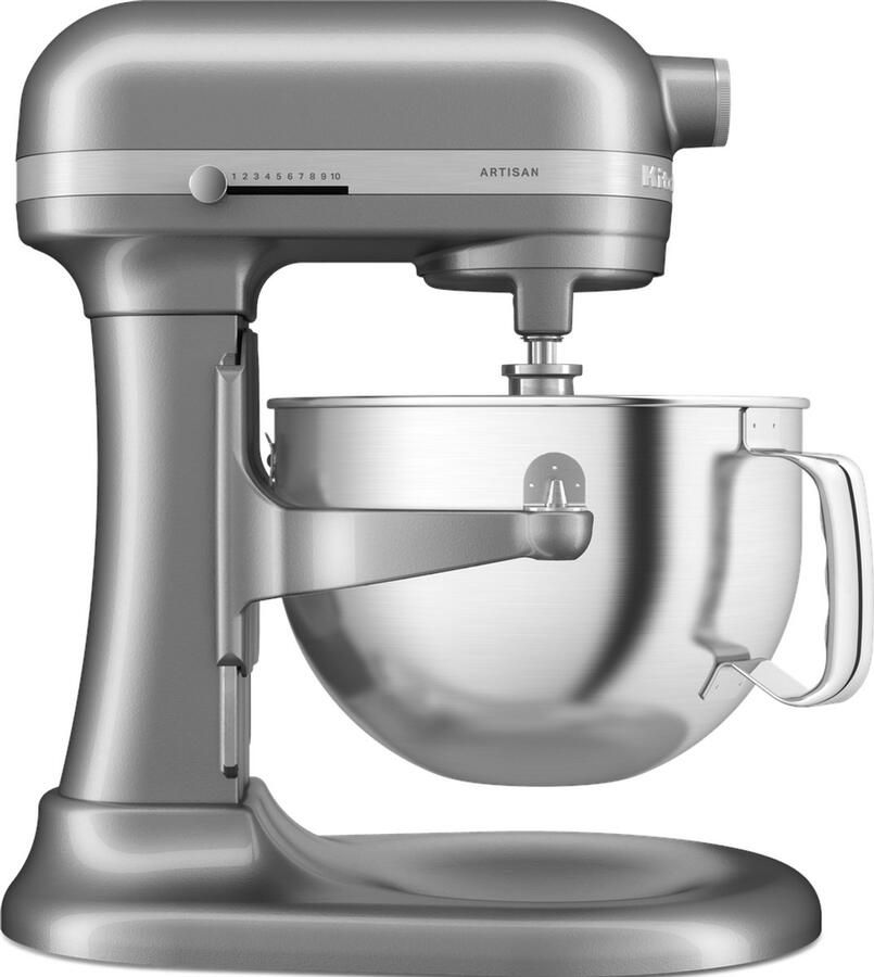 KitchenAid keukenmachine Artisan In hoogte verstelbare kom 375 W 11 snelheden 3 RVS accessoires 5 6L Zilver