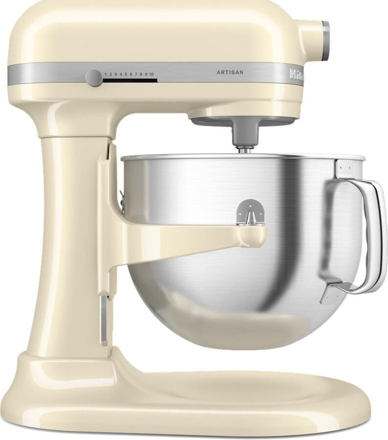 KitchenAid Artisan Standmixer met in Hoogte Verstelbare Kom Krachtig stil 11 snelheden roestvrijstalen accessoires en capaciteit van 6 6L Amandelwit