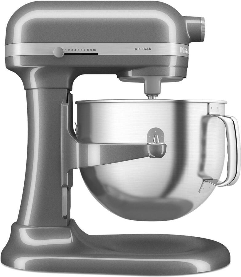 KitchenAid Artisan Standmixer met in Hoogte Verstelbare Kom Krachtig stil 11 snelheden roestvrijstalen accessoires en capaciteit van 6 6L Tingrijs