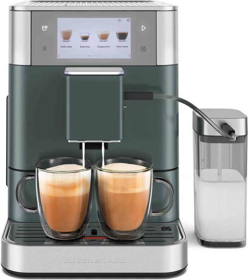 KitchenAid Volautomatische Espressomachine KF8 TTouchscreen 40+ receptopties modus voor plantaardige dranken 2 kopjes tegelijk vullen Juniper