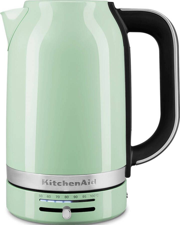 KitchenAid Waterkoker met temperatuurregeling tussen 50°C en 100°C 1 7 l Snel en stil Roestvrij staal Pistache