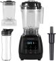 KitchenBrothers 2-in-1 Power Blender 1600W 2L Complete Set met Hakmolen en To-go Beker Smoothie Maker IJscrusher Zwart - Thumbnail 1