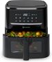 KitchenBrothers Airfryer XXL 1800W 7.5L Heteluchtfriteuse Dual Heating 50ºC tot 200ºC 10 Kookprogramma's Zwart - Thumbnail 2