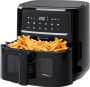 KitchenBrothers Airfryer XXL 1800W 7.5L Heteluchtfriteuse Dual Heating 50ºC tot 200ºC 10 Kookprogramma's Zwart - Thumbnail 1