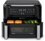 KitchenBrothers Airfryer XXL Dual Zone 9L 2400W Heteluchtfriteuse Snackverdeler 50ºC tot 200ºC 10 Kookprogramma's Zwart - Thumbnail 1