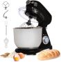 KitchenBrothers Keukenmachine Keukenmixer met 6L RVS Mengkom Keukenrobot 1800W Zwart - Thumbnail 2
