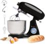 KitchenBrothers Keukenmachine Keukenmixer met 6L RVS Mengkom Keukenrobot 1800W Zwart - Thumbnail 1
