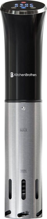 KitchenBrothers Sous Vide Stick tot 95°C Ingebouwde Timer Precisie koker 1200W Zwart RVS