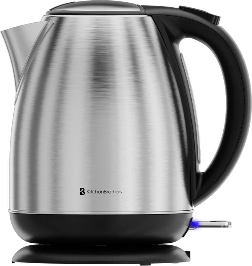 KitchenBrothers Waterkoker Elektrisch 1 7L Met Kalkfilter RVS
