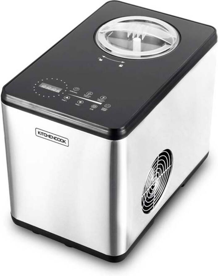 Kitchencook GLIDA X IJsbereide Ijsmachine met Compressor 1 5L 4 Programma's Inclusief Receptenboek