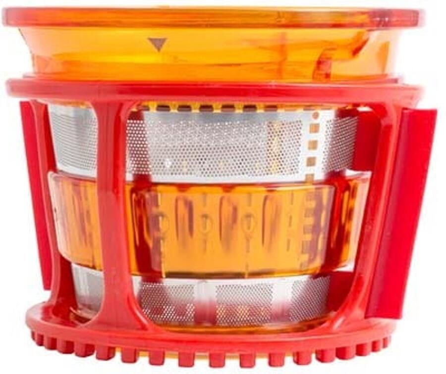Kitchencook ULTIMATE RED Slowjuicer 3 Filters 400W BPA-vrij Grote Vulopening 8 2 cm