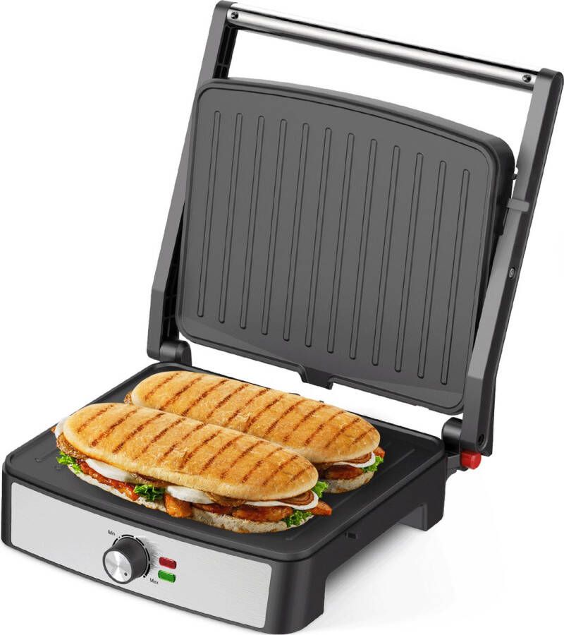 Kitchenwell Tosti apparaat Grill apparaat Anti-aanbaklaag Contactgrill 3-in-1 -180 °C grill