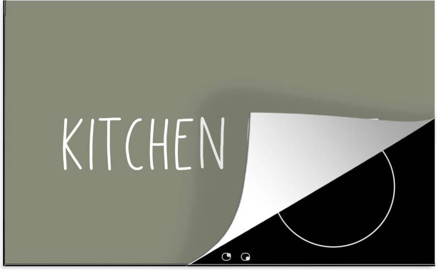 KitchenYeah Inductie beschermer Inductie Mat Kookplaat beschermer Quotes Spreuken Kitchen prince Keuken Mannen 59x52 cm Afdekplaat inductie Inductiebeschermer