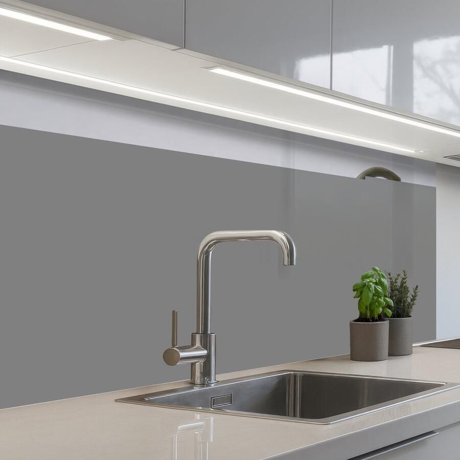 KitchenYeah Keuken achterwand 100x60 cm Spatscherm zelfklevend Chilipeper Keramiek Blauw Muurbeschermer Spatwand fornuis