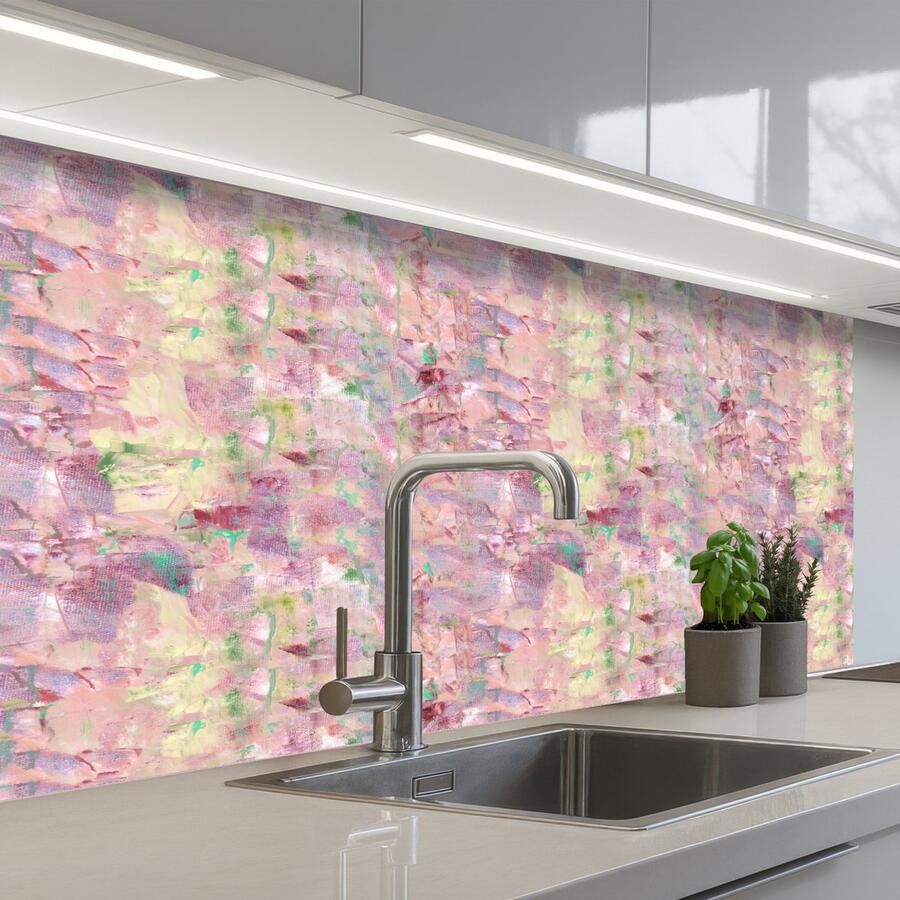 KitchenYeah Keuken achterwand 100x60 cm Spatscherm zelfklevend Multi Zacht Verf Muurbeschermer Spatwand fornuis